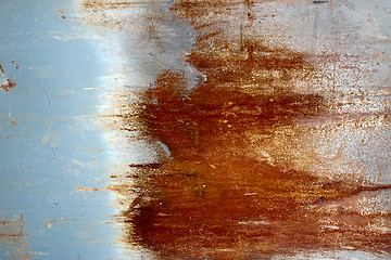 Image showing Colorful grunge background of rusty iron