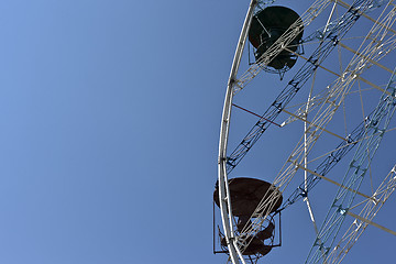 Image showing ferris wheel against a blue sky