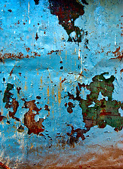 Image showing Colorful grunge background of rusty iron