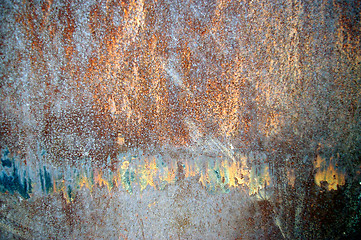 Image showing Colorful grunge background of rusty iron