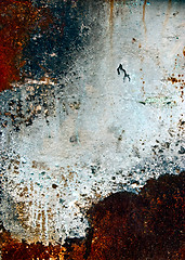 Image showing Colorful grunge background of rusty iron