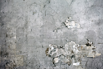 Image showing Grunge cracked concrete wall