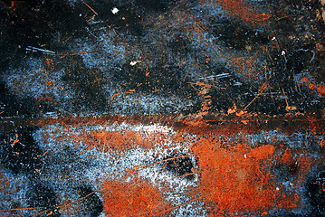 Image showing Colorful grunge background of rusty iron