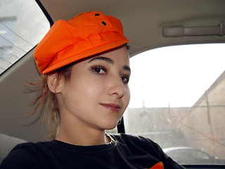 Image showing Girl in a car