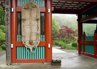 Image showing Entrance to the Japanese garden in Tokyo