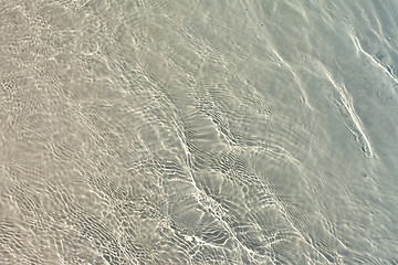 Image showing Blue sea water with sunlight reflections