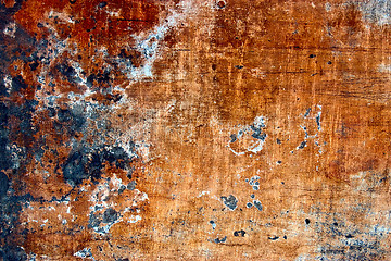 Image showing Colorful grunge background of rusty iron