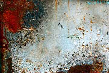 Image showing Colorful grunge background of rusty iron