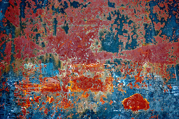 Image showing Colorful grunge background of rusty iron