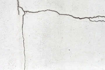 Image showing Grunge cracked concrete wall