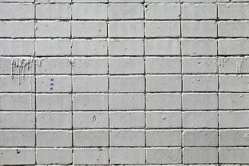 Image showing white brick wall