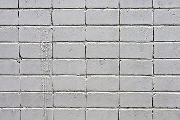 Image showing white brick wall