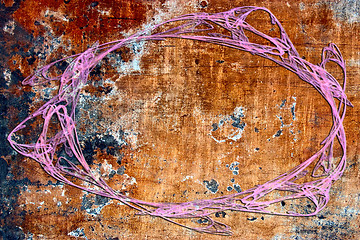 Image showing Colorful grunge background of rusty iron