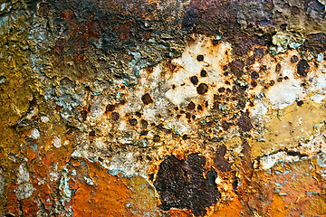 Image showing Colorful grunge background of rusty iron