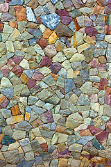 Image showing colored Pattern of old stone Wall Surfaced