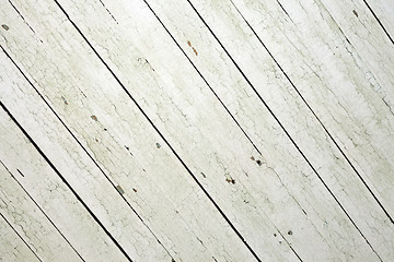 Image showing Weathered white wood