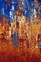 Image showing Colorful grunge background of rusty iron