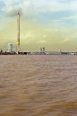 Image showing bridge on a background of the river