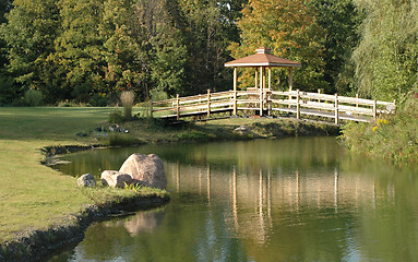 Image showing Bridge over happy water