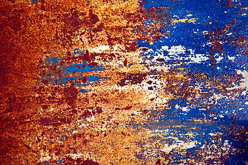 Image showing Colorful grunge background of rusty iron