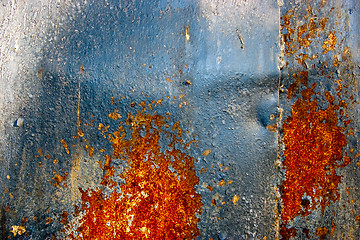 Image showing Colorful grunge background of rusty iron