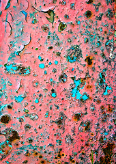 Image showing Colorful grunge background of rusty iron