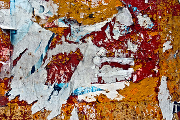 Image showing Colorful grunge background of rusty iron