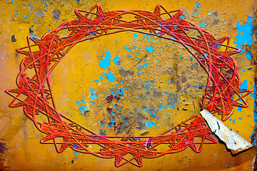 Image showing Colorful grunge background of rusty iron