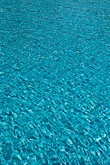 Image showing beautiful clear pool water reflecting in the sun