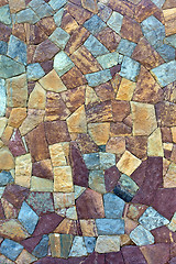 Image showing colored Pattern of old stone Wall Surfaced