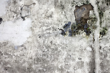 Image showing Grunge cracked concrete wall