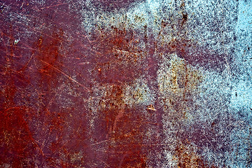 Image showing Colorful grunge background of rusty iron