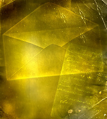 Image showing vintage envelope on a grunge old paper