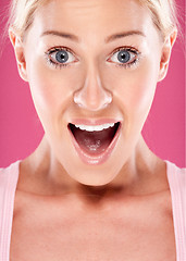 Image showing Woman looking surprised