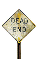 Image showing Weathered dead end sign