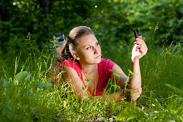 Image showing Girl with phone