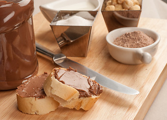 Image showing Choco spread and ingredients