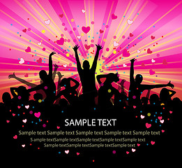 Image showing Valentines day card vector background