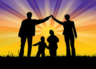 Image showing illustration with family silhouettes