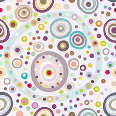 Image showing Seamless circle background, seamless pattern with round shapes