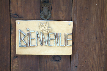 Image showing Bienvenue