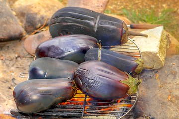 Image showing eggplant on fire