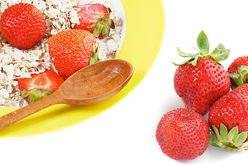 Image showing Healthy Breakfast with Strawberries