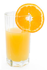 Image showing Glass of orange juice