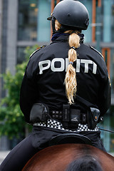 Image showing Riding police