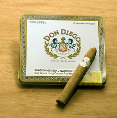 Image showing editorial Don Diego cigars metal box