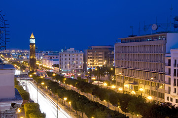 Image showing Clock Tower avenue Habib Bourguiba Ville Nouvelle Tunis Tunisia 