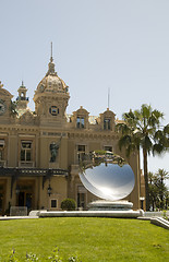 Image showing famous cafe casino entrance and garden Monte Carlo Monaco