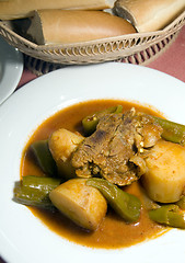 Image showing  stewed lamb with vegetables Tunis Tunisia