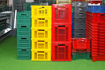 Image showing Plastic crates